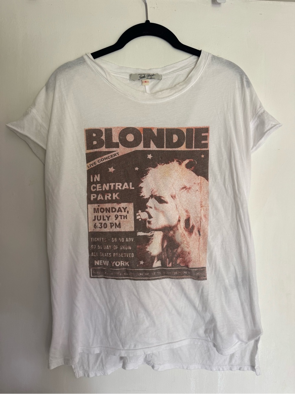 Junk Food Clothing Blondie Graphic Tee - White with Brown Print